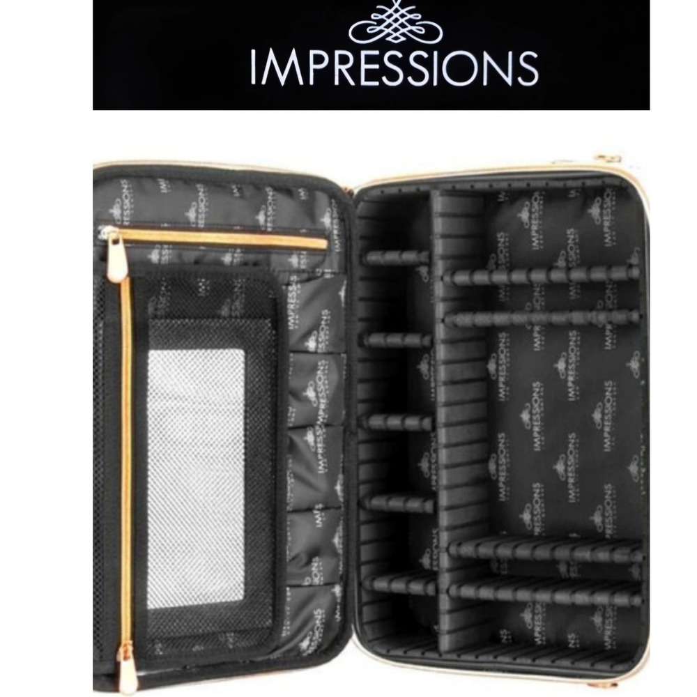 Impressions‎ C'Est La Vie Cosmetic Carry Case w/Adjustable Dividers